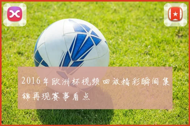 2016年欧洲杯视频回放精彩瞬间集锦再现赛事看点